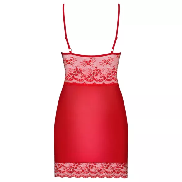 Obsessive Lovica - Spitzen-Negligé und String (Rot)