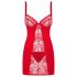 Obsessive Heartina - Negligé und String (rot) - L/XL