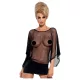Obsessive Punker - transparente Minikleid und String (schwarz) - L/XL
