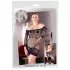Mandy Mystery - Nahtloskleid mit Strass & Tanga, Schwarz (S-L)