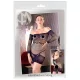 Mandy Mystery - Nahtloskleid mit Strass & Tanga, Schwarz (S-L)