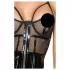 Noir - Lackkleid mit Netzdetail (Schwarz) - M