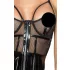 Noir - Lackkleid mit Netzdetail (Schwarz) - L