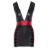 Cottelli Party - Gestreiftes, figurbetontes Kleid (schwarz-rot)
