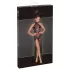 Noir - Transparente Blütenpracht, langes Kleid (schwarz) - M