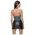 Cottelli - glänzendes Spitzenkleid mit Schnürung (schwarz-grün) - M