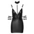 Cottelli Bondage - glänzendes Minikleid mit Halsband (schwarz) - L