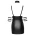 Cottelli Bondage - glänzendes Minikleid mit Halsband (schwarz) - L
