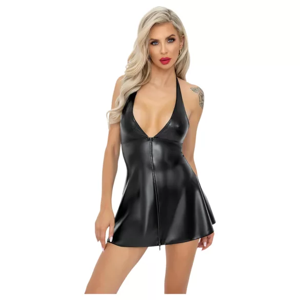 Noir - Minikleid mit Schlangenmuster (Schwarz) - L