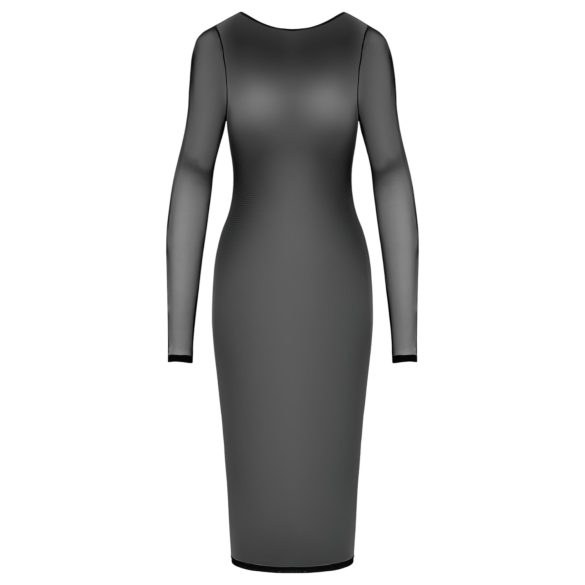 Cottelli Party - Transparenz-Kleid mit Reißverschluss (schwarz)