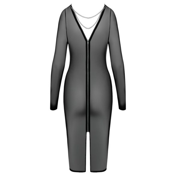 Cottelli Party - Transparenz-Kleid mit Reißverschluss (schwarz)
