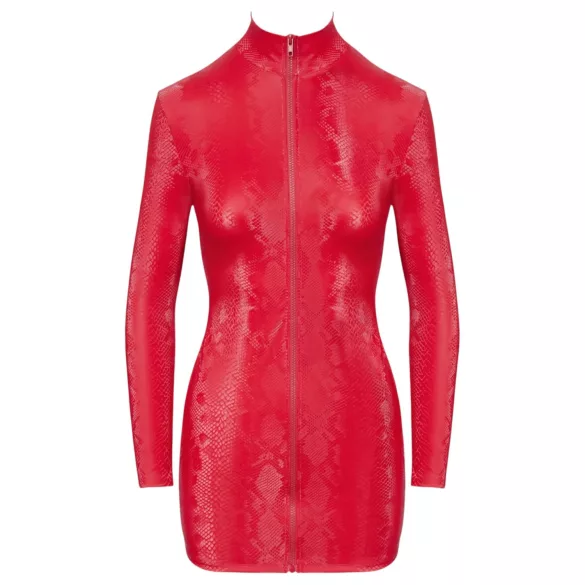 Cottelli - Schlangenhaut-Minikleid (rot) - L