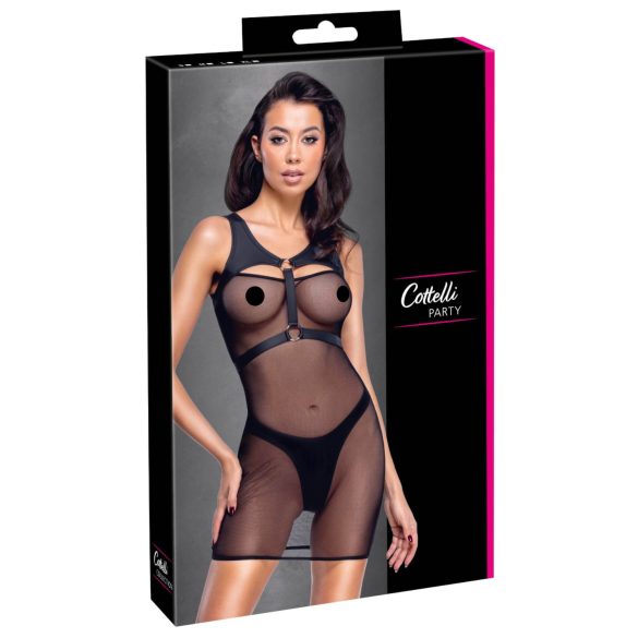 Cottelli - Transparenter Party-Set (Schwarz) - L