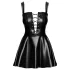 Noir - vorne geschnürtes Minikleid (schwarz)