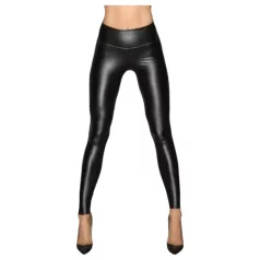 Noir - lange, glänzende Leggings (Schwarz)