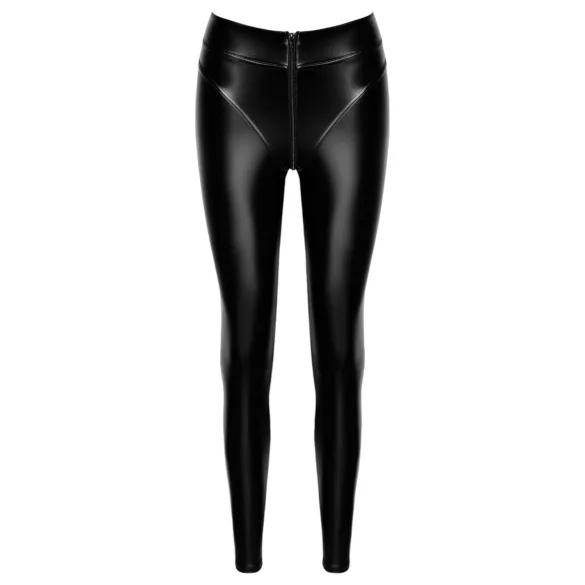 Noir - glänzende lange Hose (schwarz) - M