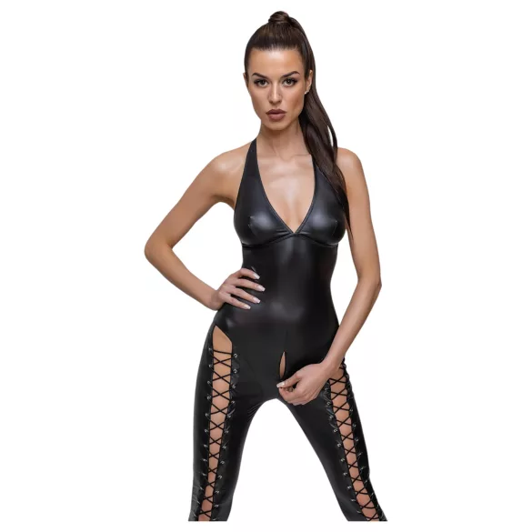 Cottelli Party - Halterneck-Overall mit Schnürung (Schwarz) - XL