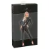 Noir - Schlangenhaut-Look, langer Overall (schwarz) - L