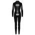 Noir - Schlangenhaut-Look, langer Overall (schwarz) - L