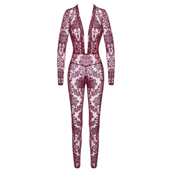 Noir Kink Royal - transparente Catsuit (Rot) - L