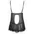 Cottelli - Luftiges, gerüschtes Babydoll (schwarz) - M