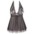 Cottelli Plus Size - Luftiger, Spitzen-Babydoll (schwarz) - 3XL