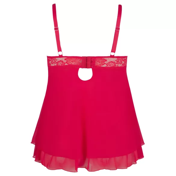 Cottelli Plus Size - Spitzen Babydoll (Rot) - XL