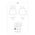 Obsessive Luvae - Edelblumen Negligé & Tanga (schwarz) - L/XL