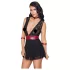 Cottelli Bondage - Spitzenbabydoll mit Halsband (schwarz) - M