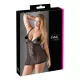 Cottelli Plus Size - Spitzen-Negligé transparent (schwarz) - 2XL