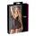 Cottelli Plus Size - Spitzen-Negligé transparent (schwarz) - 4XL
