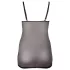 Cottelli Plus Size - Spitzen-Negligé transparent (schwarz) - 4XL