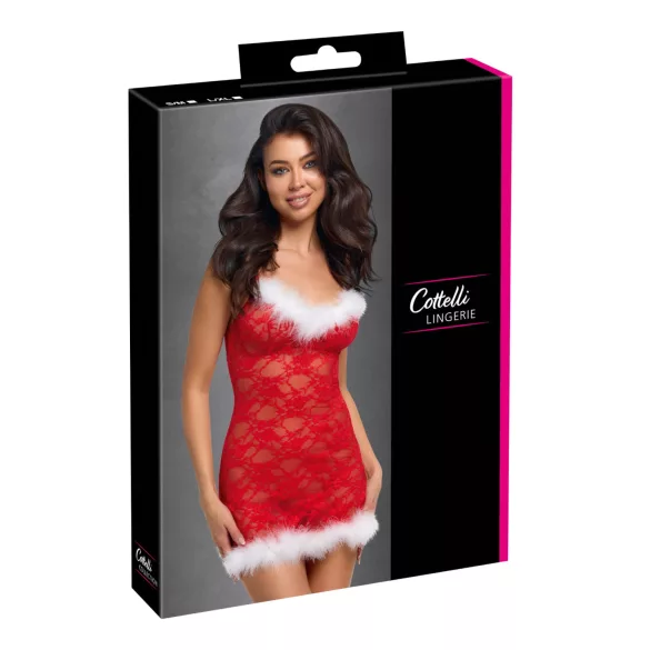 Cottelli - weihnachtliches Minikleid (rot)
