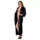 Cottelli - Satin-Morgenmantel (schwarz) - L/XL