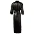 Cottelli - Satin-Morgenmantel (schwarz) - L/XL
