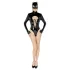 Black Velvet - Langarm Batwoman Body (schwarz) - L