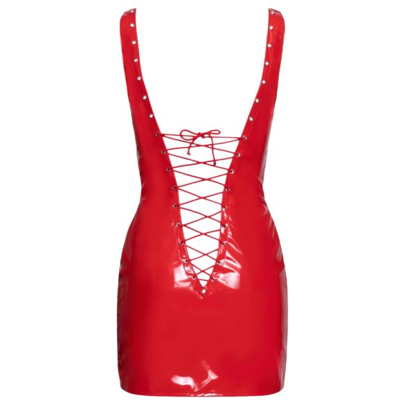 Black Level - Lack-Minidress mit Schnürung (Rot)