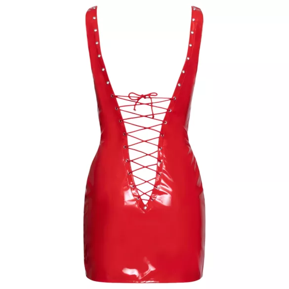 Black Level - Lack-Minidress mit Schnürung (Rot) - 2XL