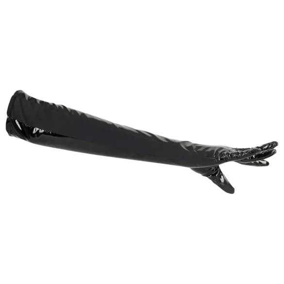 Black Level - Glänzende Lackhandschuhe (schwarz)