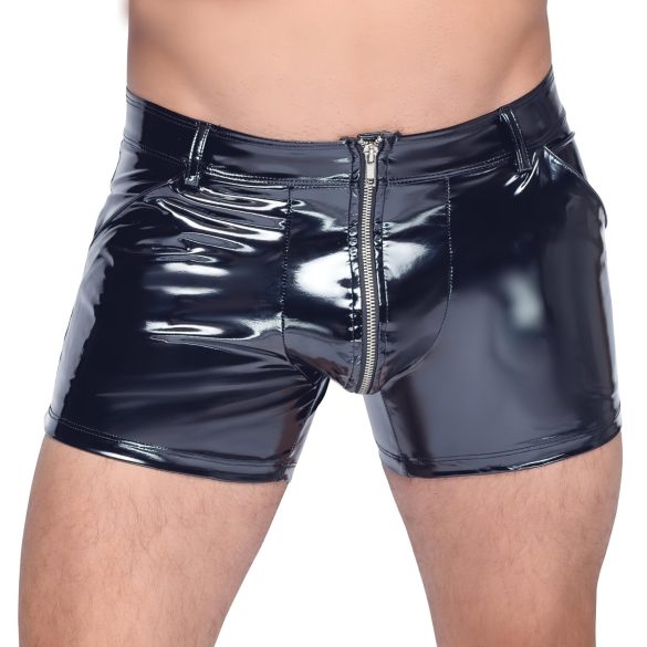 Black Level - Herrenlackshorts mit Seitentaschen (schwarz) - 2XL