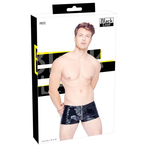 Black Level - Herren-Shorts mit Reißverschluss (schwarz) - L
