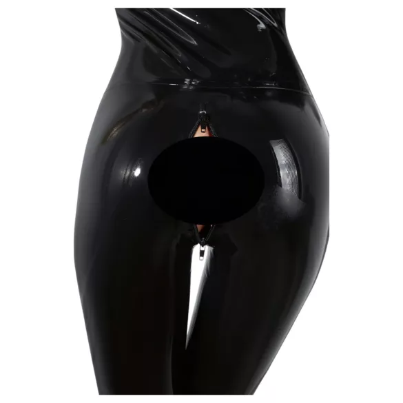 LATEX - Langarm Damenoverall (schwarz) - L