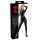 LATEX - Langarm Damenoverall (schwarz) - 2XL