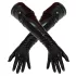 LATEX - lange unisex Handschuhe (schwarz) - XL