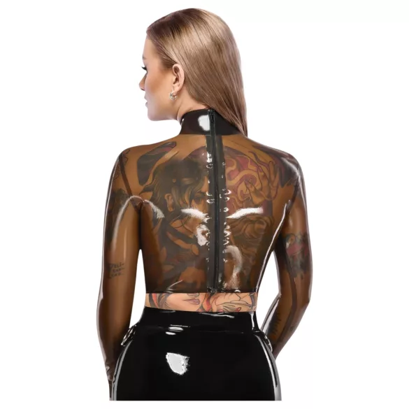 Latex X durchsichtiges Latex-Oberteil (transparent-schwarz) - M