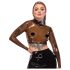LATEX - Durchsichtiger Latex-Oberteil (durchsichtig-schwarz) - S-L - 2XL