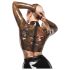 LATEX - Durchsichtiger Latex-Oberteil (durchsichtig-schwarz) - S-L - 2XL