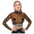 LATEX - Durchsichtiger Latex-Oberteil (durchsichtig-schwarz) - S-L - 2XL