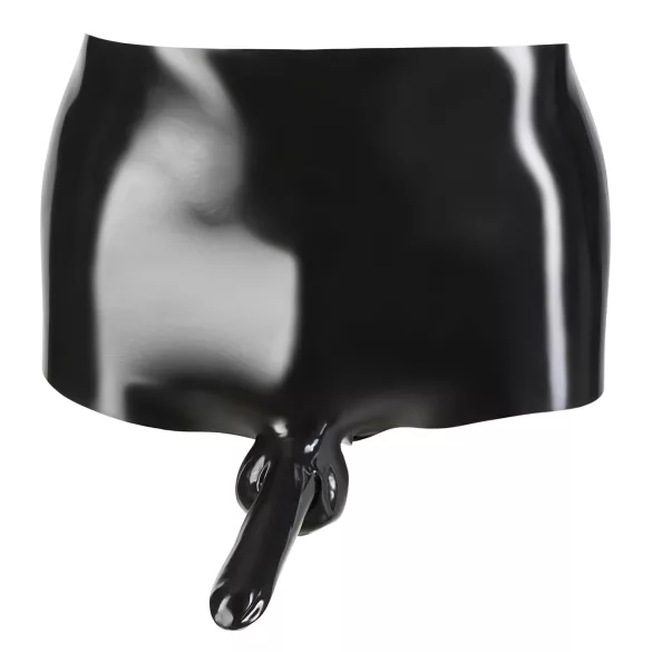 Latex-Boxer + Penismanschette (schwarz)