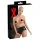 Latex Damen-Slip mit Kondom (schwarz) - M